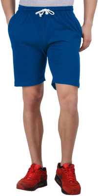 CHECKERSBAY Solid Men Blue Basic Shorts