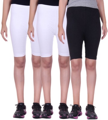 

Alisha Solid Women's Multicolor Cycling Shorts, Black;white