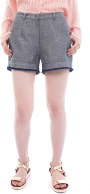 

Forever 9teen Solid Women's Denim Grey Basic Shorts