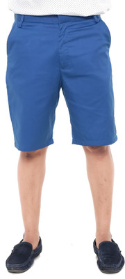 OLD KHAKI Solid Men Dark Blue Bermuda Shorts