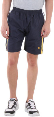 Sports 52 Wear Solid Men's Dark Blue, Yellow Sports Shorts available at flipkart for Rs.445