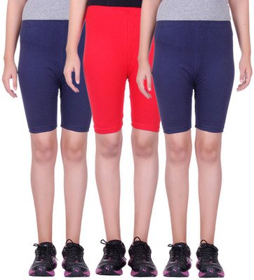 

Alisha Solid Women's Multicolor Cycling Shorts, Navy;red