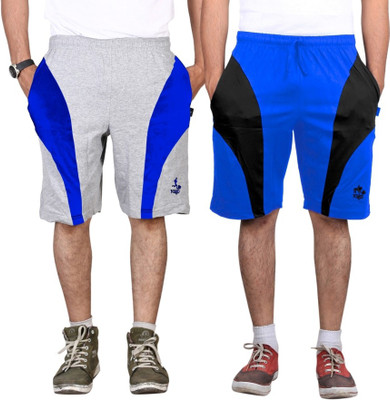 Vego Self Design Men Grey Sports Shorts