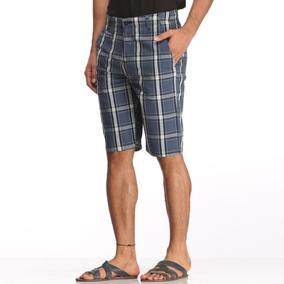 

Born Free Checkered Men's Multicolor Bermuda Shorts, Blue gray