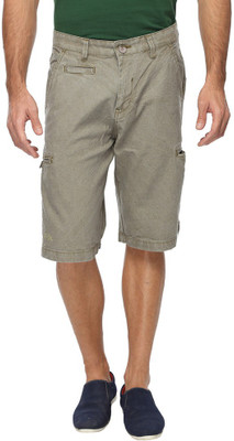 

FX Jeans Co Solid Men's Green Cargo Shorts, Olive