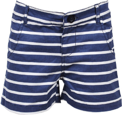 

Trmpi Short For Girls Striped Cotton Linen Blend, Cotton Nylon Blend, Cotton Linen Blend(Multicolor, Blue white