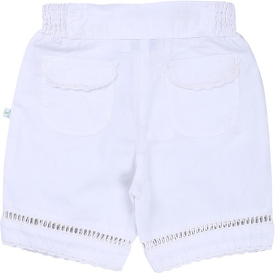 

ShopperTree Short For Girls Cotton(White