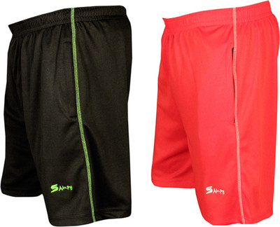 sampy Solid Men Multicolor Running Shorts