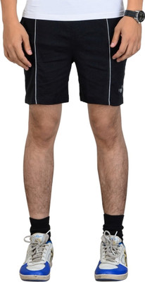Vego Solid Men Black Running Shorts