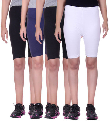 

Alisha Solid Women's Multicolor Cycling Shorts, Black;navy;white