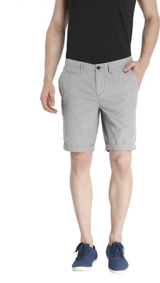 Jack & Jones Solid Men' Grey Basic Shorts, Moon mist