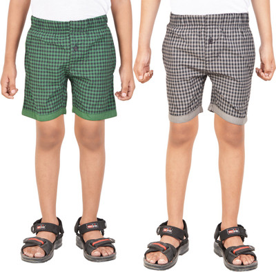 

Gkidz Short For Boys Woven Cotton Linen Blend, Cotton Nylon Blend, Cotton Linen Blend(Green, Pack of 2, Green & grey