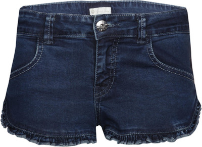 

Gini & Jony Short For Girls Solid Cotton Linen Blend, Cotton Nylon Blend, Cotton Linen Blend(Blue, Pack of 1