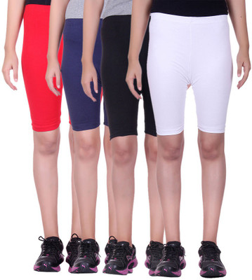 

Alisha Solid Women Multicolor Cycling Shorts, Black;navy;red;white