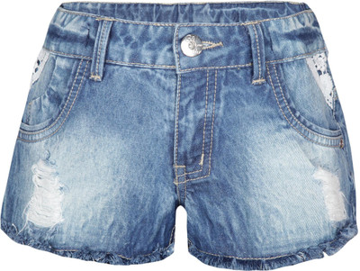 

Gini & Jony Short For Girls Solid Cotton Linen Blend, Cotton Nylon Blend, Cotton Linen Blend(Blue, Pack of 1, Stone wash(6000)