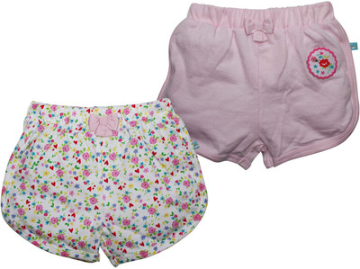 

FS Mini Klub Short For Girls Cotton(Multicolor, Pack of 2, Pinkcombo