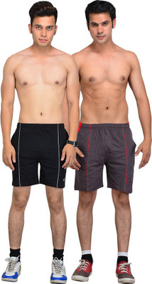 Vego Self Design Men Multicolor Basic Shorts