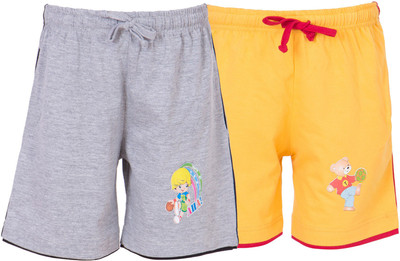 

Ultrafit Short For Boys Self Design Cotton Linen Blend, Cotton Nylon Blend, Cotton Linen Blend(Multicolor), Grey & yellow