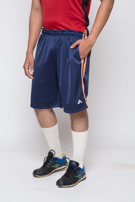 

Acetone Solid Men's Dark Blue, Orange Running Shorts, Navy;orange