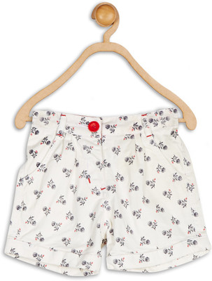 

612 League Short For Girls Printed Cotton(White