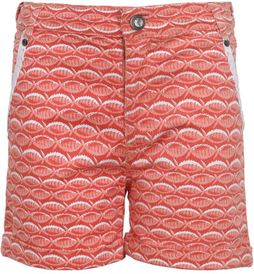 

Bells and Whistles Short For Girls Printed Cotton Linen Blend, Cotton Nylon Blend, Cotton Linen Blend(Orange