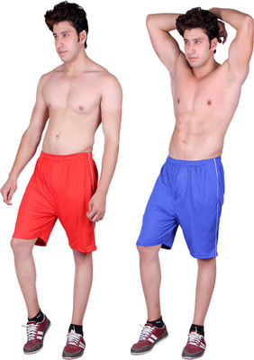 

gag wears Solid Men Red, Blue Sports Shorts, Blue;red