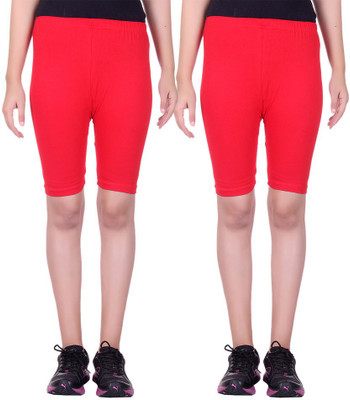 

Alisha Solid Women's Multicolor Cycling Shorts, Red