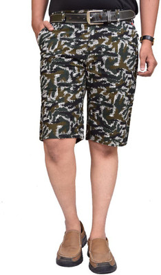 BRITISH TERMINAL Self Design Men Multicolor Bermuda Shorts
