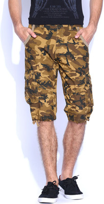 

Sports 52 Wear Printed Men's Brown Cargo Shorts, Khakhi