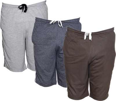 Tullis Solid Men Brown, Grey Bermuda Shorts