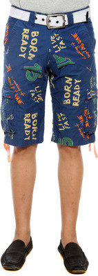 

Sports 52 Wear Printed Men's Dark Blue Cargo Shorts, Navy
