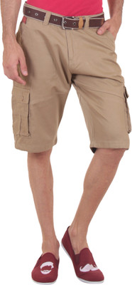 

Sports 52 Wear Solid Men's Beige Cargo Shorts, Beige 1.