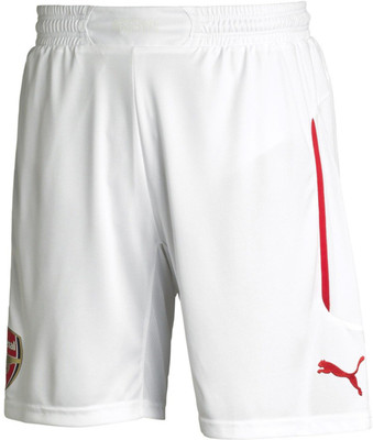 

Puma Solid Men' White Sports Shorts, White high risk red