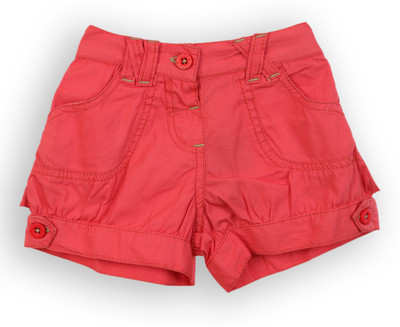 

Lilliput Short For Girls Solid Cotton Linen Blend, Cotton Nylon Blend, Cotton Linen Blend(Red, Red light