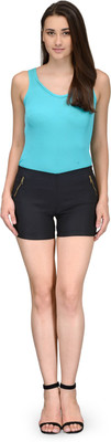

Being Fab Solid Women's Black Basic Shorts