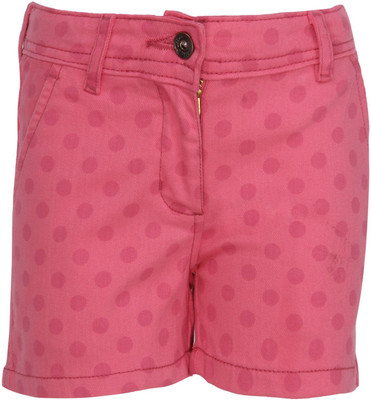 

Bells and Whistles Short For Girls Printed Cotton Linen Blend, Cotton Nylon Blend, Cotton Linen Blend(Pink