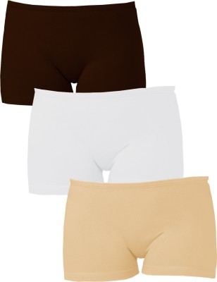 Softrose Solid Women White, Brown, Beige Sports Shorts