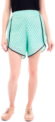 

Forever 9teen Solid Women's Blue Basic Shorts