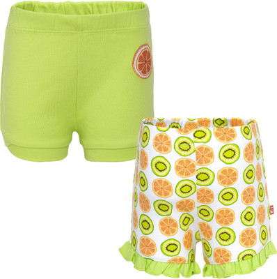 

FS Mini Klub Short For Girls Printed Cotton Linen Blend, Cotton Nylon Blend, Cotton Linen Blend(Green, Pack of 2, Lime