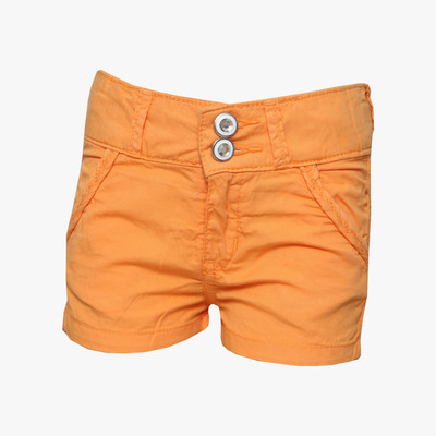 

Tales & Stories Short For Girls Solid Cotton Linen Blend, Cotton Nylon Blend, Cotton Linen Blend(Orange, Pack of 1