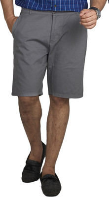 

Inspired By Boardriding Solid Men's Grey Basic Shorts, Dark grey