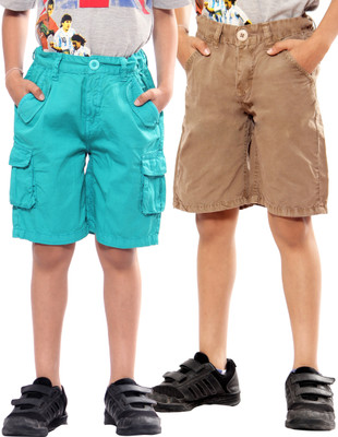 

Uber Urban Short For Boys Cotton Linen Blend, Cotton Nylon Blend, Cotton Linen Blend(Light Blue, Pack of 2, Light blue & beige