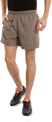 

Puma Solid Men's Brown Basic Shorts, Steel gray