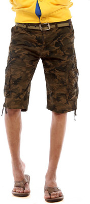 

Sports 52 Wear Printed Men's Multicolor Cargo Shorts, D.green