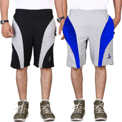 Vego Self Design Men Black Bermuda Shorts