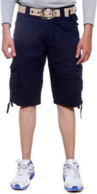 

Sports 52 Wear Solid Men's Dark Blue Cargo Shorts, Navy
