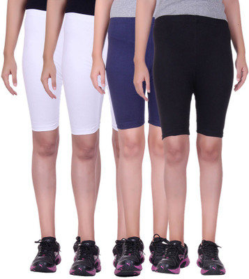 

Alisha Solid Women's Multicolor Cycling Shorts, Black;navy;white