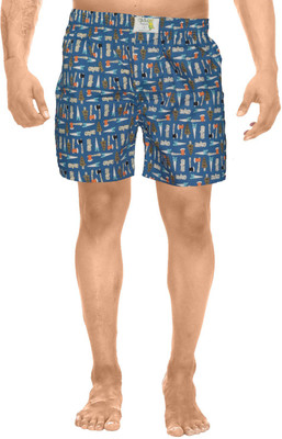 

Clickroo Printed Men's Blue Boxer Shorts