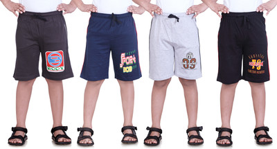 

Dongli Short For Boys Cotton Linen Blend, Cotton Nylon Blend, Cotton Linen Blend(Brown, Pack of 4, Brown & dark blue & grey & black