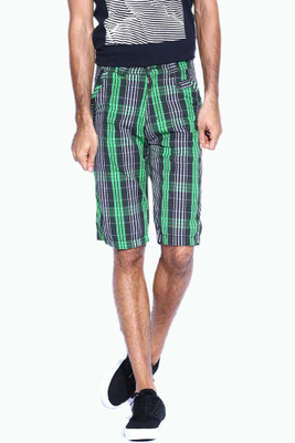 

Sports 52 Wear Checkered Men's Green Basic Shorts